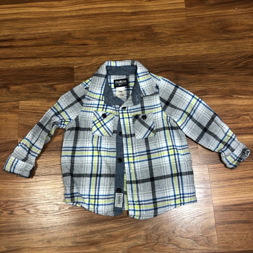 Boys Oshkosh 24M long sleeve collard button down